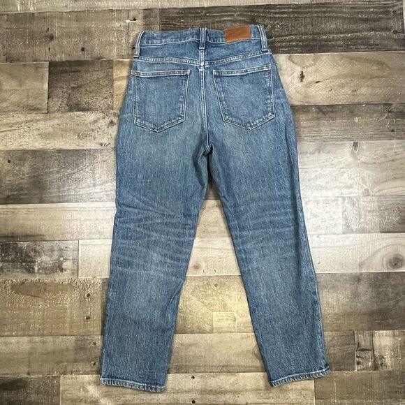 Madewell Women’s Size 26 Classic Straight Jeans Blue Denim Medium Wash Stretch - Picture 10 of 13